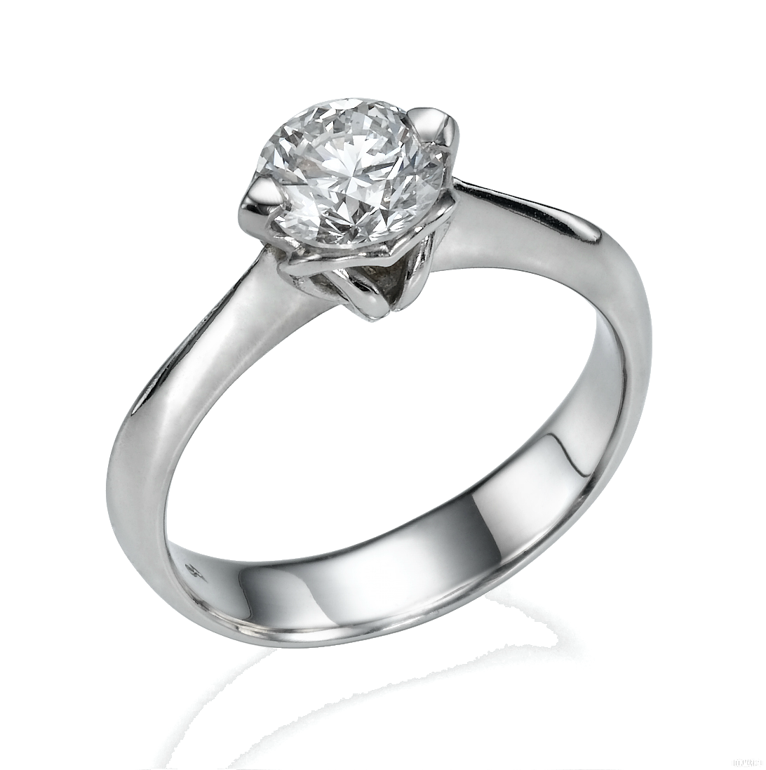 Кольцо с бриллиантом серебро