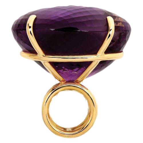 модное объемное кольцо с камнем