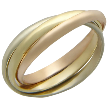 обручальное кольцо трините три вида золота